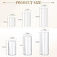36 PCS Ivory White Pillar Candles with Glass Candle Holders