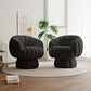 Modern 360 Degree Swivel Accent Sofa Chair Set of 2,Velvet Fabric