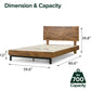 Wood Platform Bed Frame with Adjustable Headboard,Queen