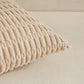 4-Pack Neutral Throw Pillow Covers 18x18 Inch, Soft Plush Striped Corduroy
