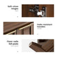 Fluted Sideboard Cabinet Solid Wood Walnut