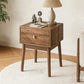 Modern style walnut  bedside table side table two-piece set