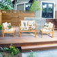 Outdoor 4-piece acacia wood patio set