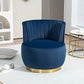 Modern Swivel Accent Chair with Curved Back