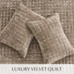 Luxury Velvet Quilt Queen Size Comforter Set Lightweight Quilted Oversized