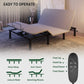 Adjustable Queen Bed Frame w/Dual Motor Remote, 6" Gel Memory Foam Mattress, Head & Foot Incline,