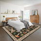 Soft Brown 8x10 Rug, Non-Slip Washable Low-Pile Carpet
