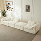 109" Modern Cloud L-Shaped 3-Seater Oversized Deep Seat Chenille Fabric