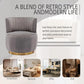 Modern Swivel Accent Chair with Curved Back