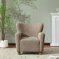 Wingback Accent Chair, Upholstered with Rounded Wooden Legs