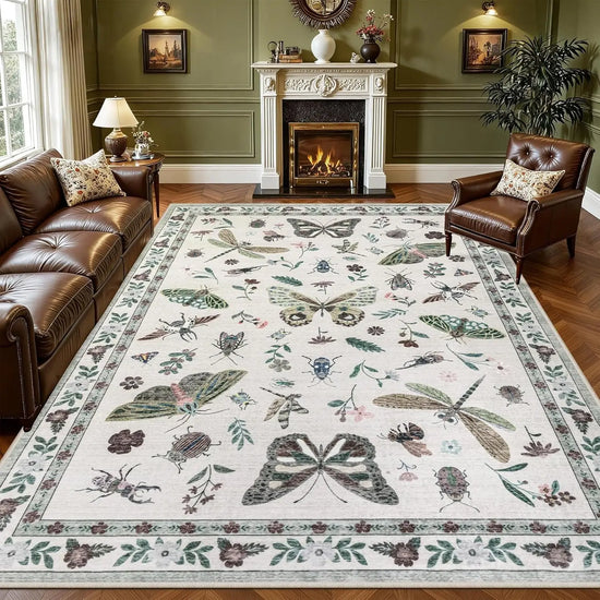 Vintage Washable Rug, Non-Slip Soft Carpet