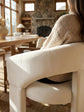 Modern Velvet Accent Chair Barrel Back