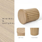 Fluted Round Wood Side Table