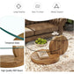 42 Inches, Modern Round Tempered Glass Coffee Table