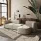 Luxury Modern Curved Back Velvet Sofa, Minimalist Style Modular Sectional