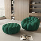 Modern Curved Boneless Sofa with Ottoman