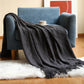 Knitted Blanket with Tassels Chunky Vintage Luxury Throw