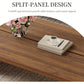 Modern Rectangle Coffee Table, Walnut Brown