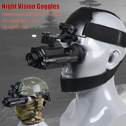 HD 1080P Night Vision Goggles  Head-Mounted and Helmet-Mounted