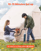 Inflatable Tent Easy Setup with Hand Pump,  Stove Jack, Storage Bag
