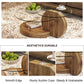 42 Inches, Modern Round Tempered Glass Coffee Table