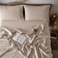 100% Linen Sheet Set Queen Size 4-Piece Breathable Bedding Deep Pocket  Natural Flax