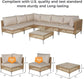 7-Piece Wicker Patio Furniture Set, Outdoor Sectional Sofa with Water Resistant Thick Cushions