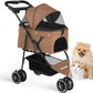 Pet Stroller For Small Medium Cats Dogs 3 Wheels Foldable with Breathable Mesh
