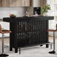 63-Inch Large Home Bar ,2-Tier Kitchen Island Bar Height