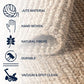 Hand Woven Chunky Jute Natural Indoor Area Rug, 3x5,
