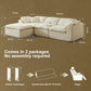 109" Modern Cloud L-Shaped 3-Seater Oversized Deep Seat Chenille Fabric