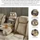 Power Reclining Sofa with Adjustable Headrest, Sand