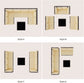 Patio Furniture Set 7 Pieces Outdoor Sectional with Glass Table