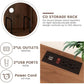 Large Record Player Table with Vinyl Storage and Display Shelf Holds up to 350 Albums,