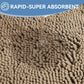 30x20 Non-Slip Chenille Bath Mat - Ultra-Absorbent, Quick-Dry, Machine Washable