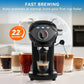 Espresso Machine with Steam Frother, Compact Coffee Maker for Cappuccino and Latte