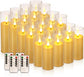 24-Pack Acrylic LED Flameless Candles with Remote & Timer - Battery Powered for Indoor/Outdoor