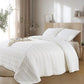 Queen Size Velvet Quilt Set 3 Pieces Ultra-Soft Bedspread Coverlet with 2 Pillow Shams Lightweight