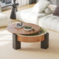 Round Coffee Table with Hidden Storage