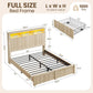Full Size Bed Frame with Headboard and Storage Drawer,