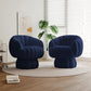 Modern 360 Degree Swivel Accent Sofa Chair Set of 2,Velvet Fabric