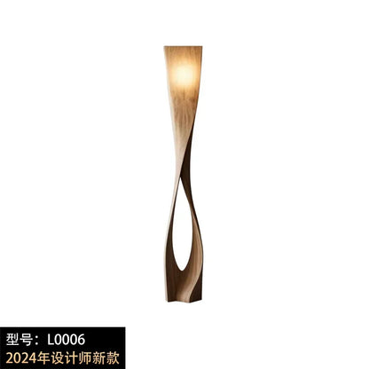 Stunning Handmade Solid Wood Creative Shaped Floor Lamp Wabi-sabi