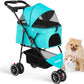 Pet Stroller For Small Medium Cats Dogs 3 Wheels Foldable with Breathable Mesh