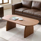 Coffee Table, 47 Inches Oval Solid Wood