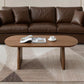 Coffee Table, 47 Inches Oval Solid Wood