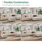 Storage-Enabled Beige Sectional Sofa with Reversible Chaise
