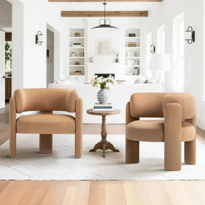 Modern Velvet Accent Chairs Set of 2