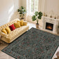 8x10 Washable Vintage Floral Rug,