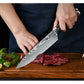 8pcs Kitchen Knife Damascus Stainless Steel Nylon Bag