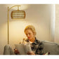 Arc Floor Lamp, LED Gold Standing Lamp with Remote, 3 Color Temps & Dimming,